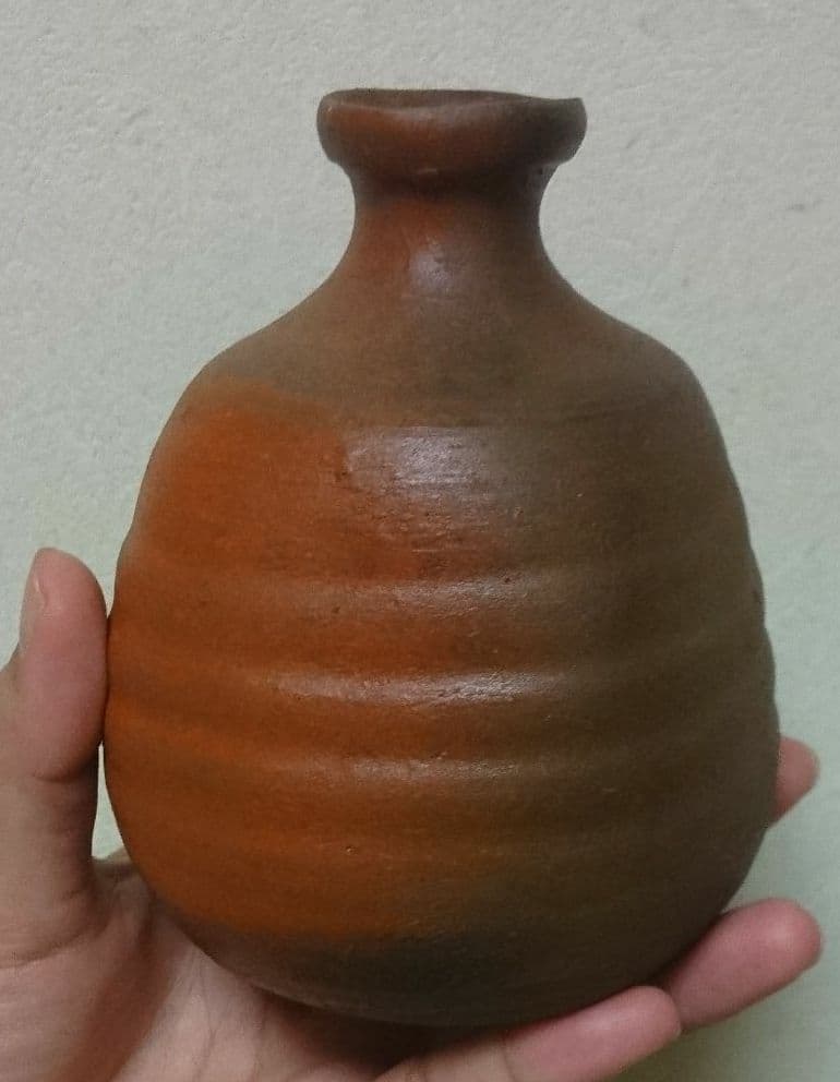 【備前焼】中村六郎　窯変徳利