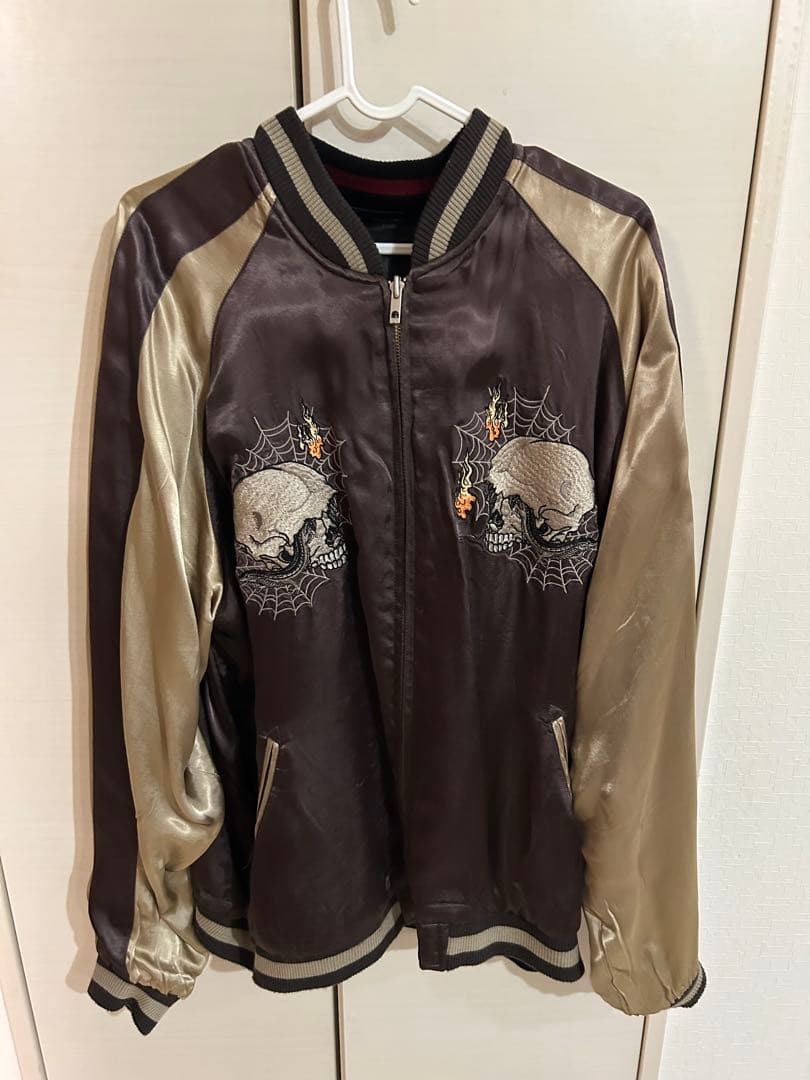 けいちゃん　satori 閻魔大王　刺繍 スカジャン　サトリ　ドクロ　和柄