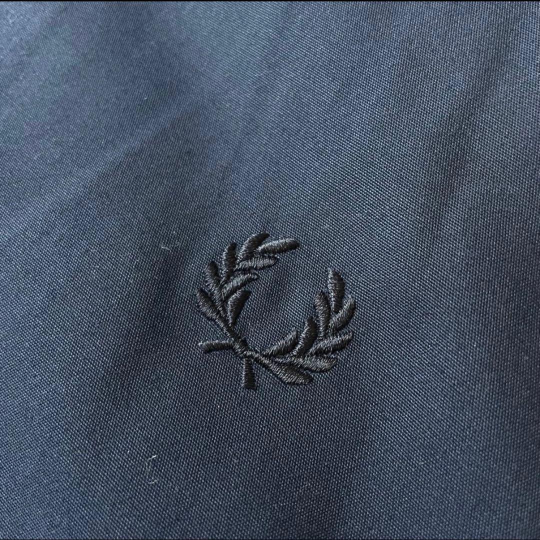 フレッドペリー 美品 FRED PERRY ハリントンジャケット 40 ネイビー