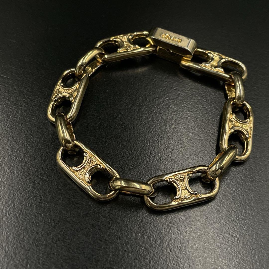 アクセサリー Y2K OLD Celine Triomphe Gold Bracelet
