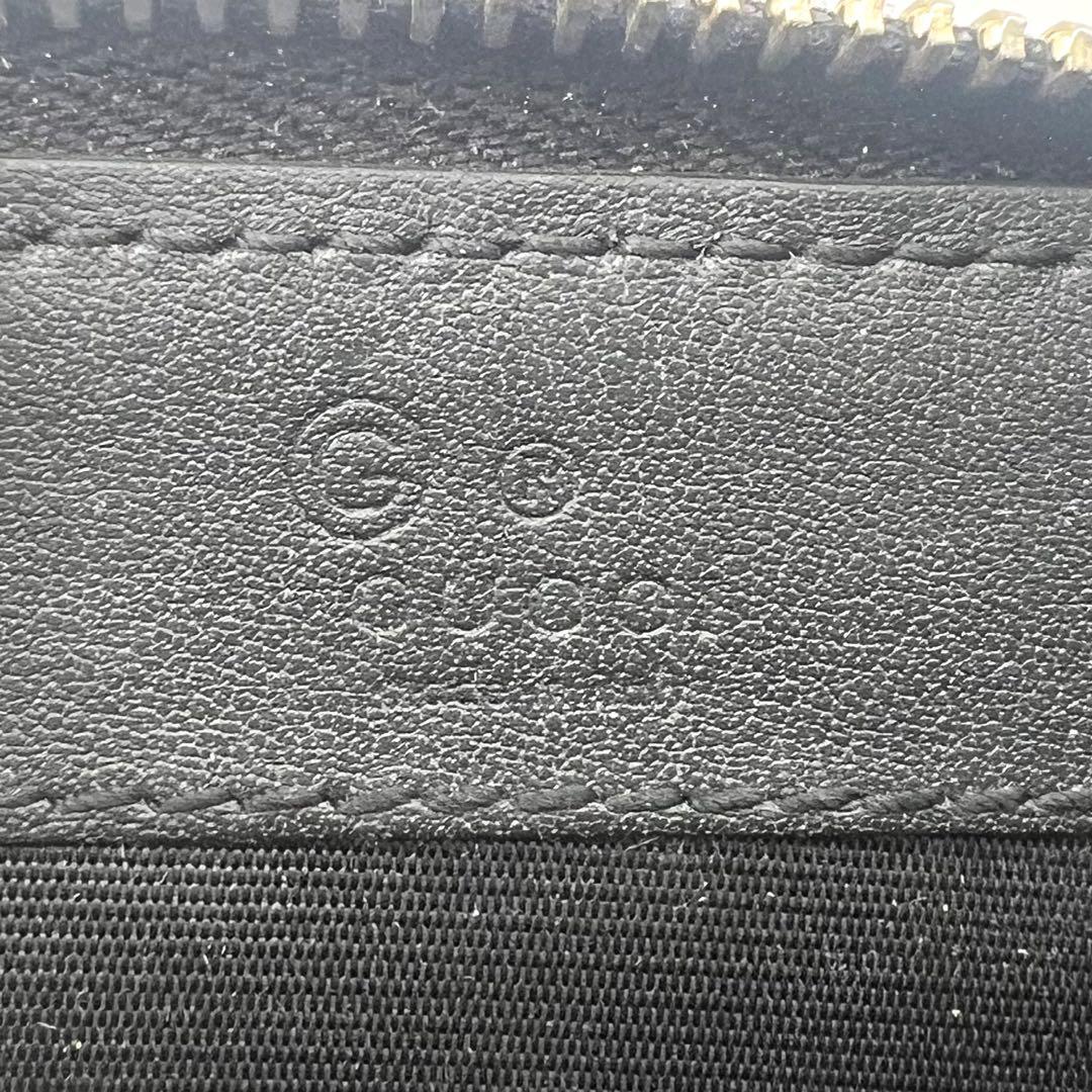 美品 GUCCI グッチ シマ GGロゴ レザー ブラック 黒 ケース