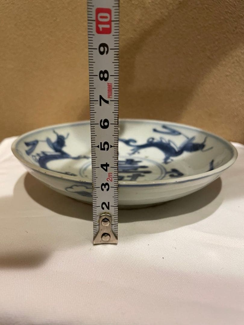 南京染付寿皿　骨董品　5客