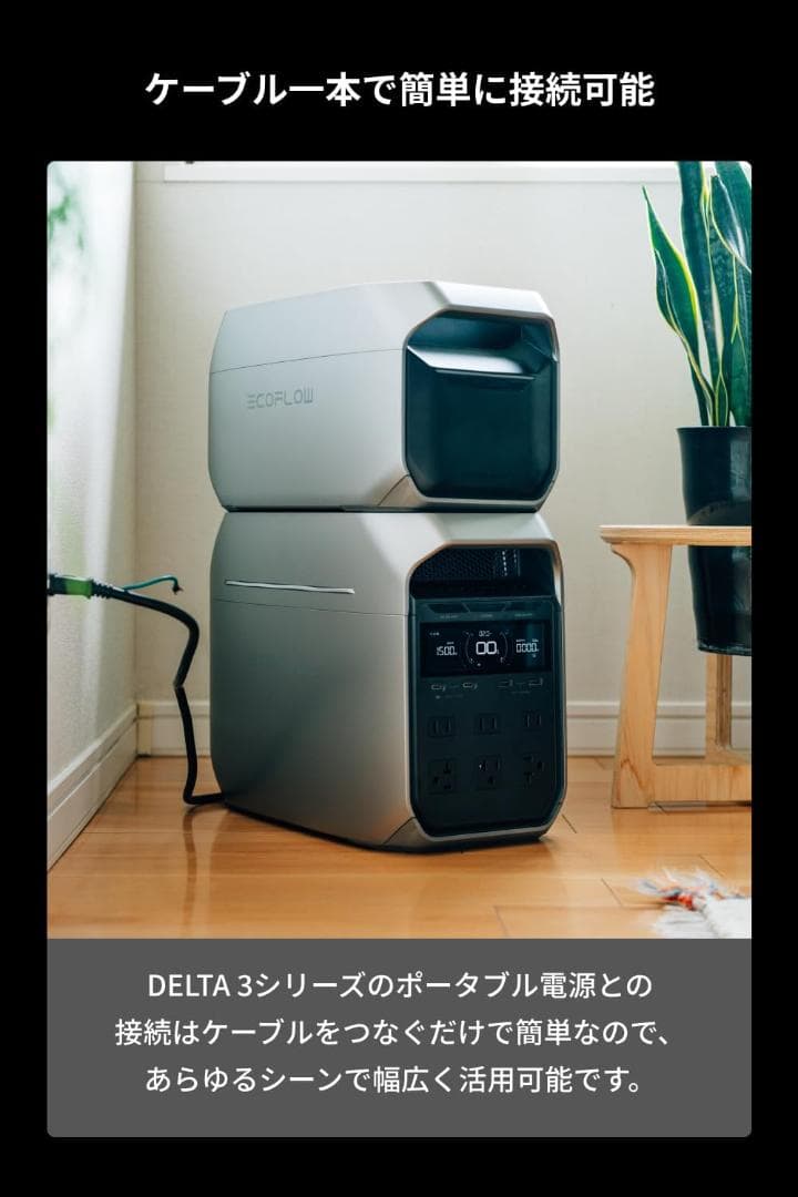 【新品】EcoFlow DELTA 3 専用エクストラバッテリー 1024Wh