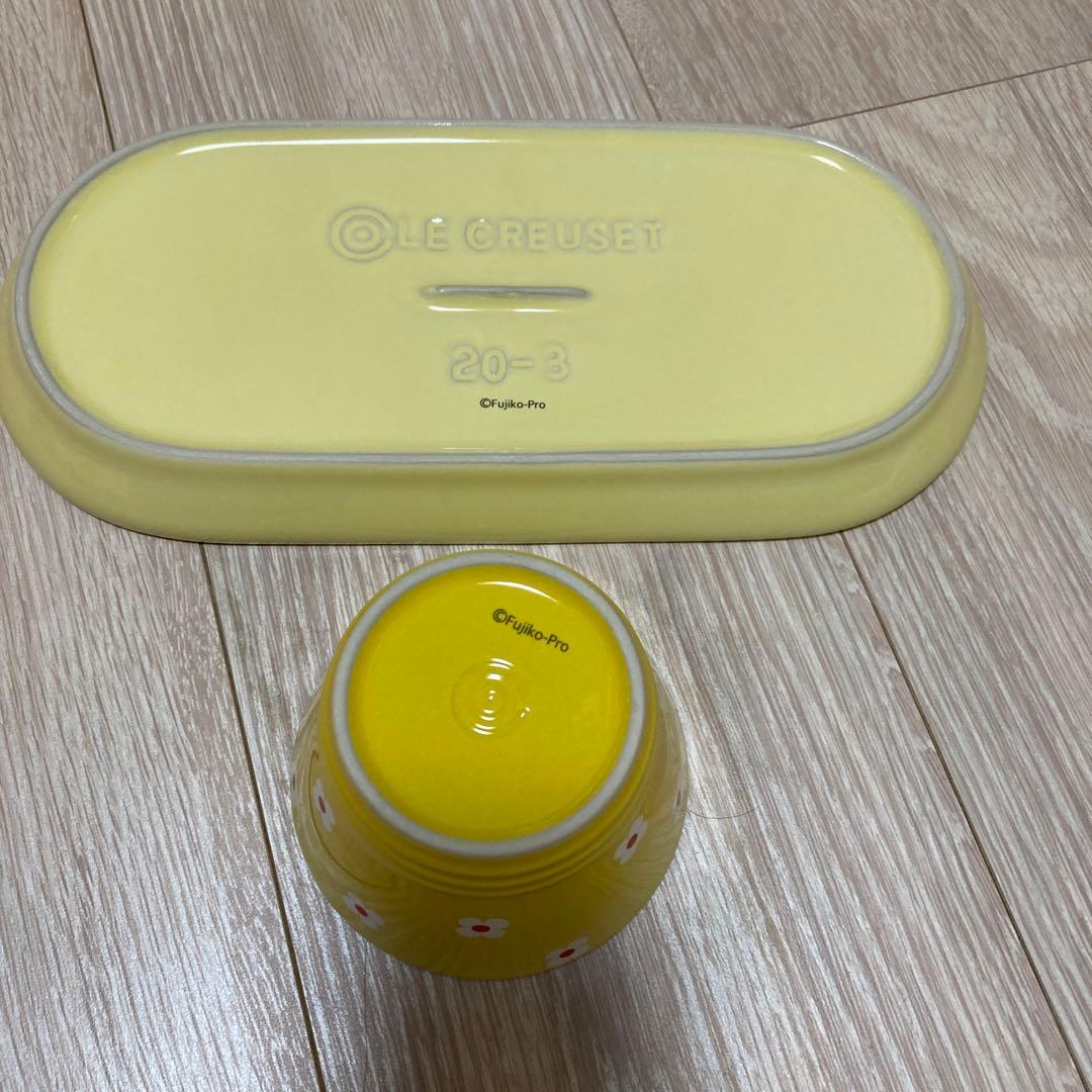 ル・クルーゼ　オブロング・プレートセット ドラえもんとドラミ