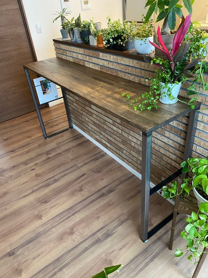 古材風☆ 横140cmGaud ガウディ☆カウンター　ハイテーブル