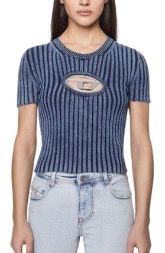 DIESEL 未使用美品 グレン期 メタルプレートリブトップス