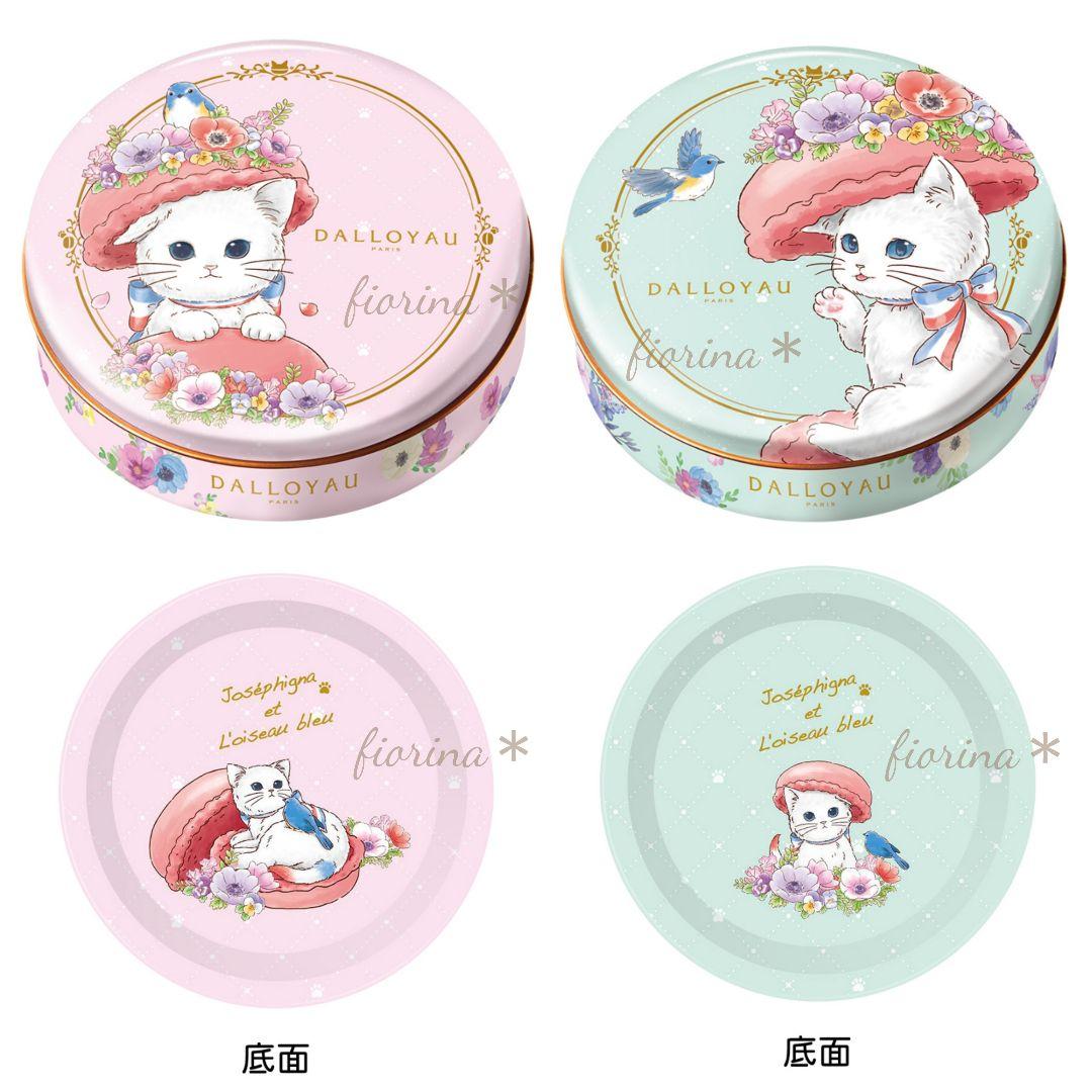 ダロワイヨ　ジョセフィーニャ　マカロンケース　空き缶　猫　ネコ　白猫　ゆめかわ