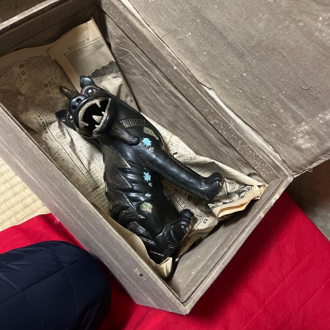 中国古美術　置物　一角獣　陶磁器