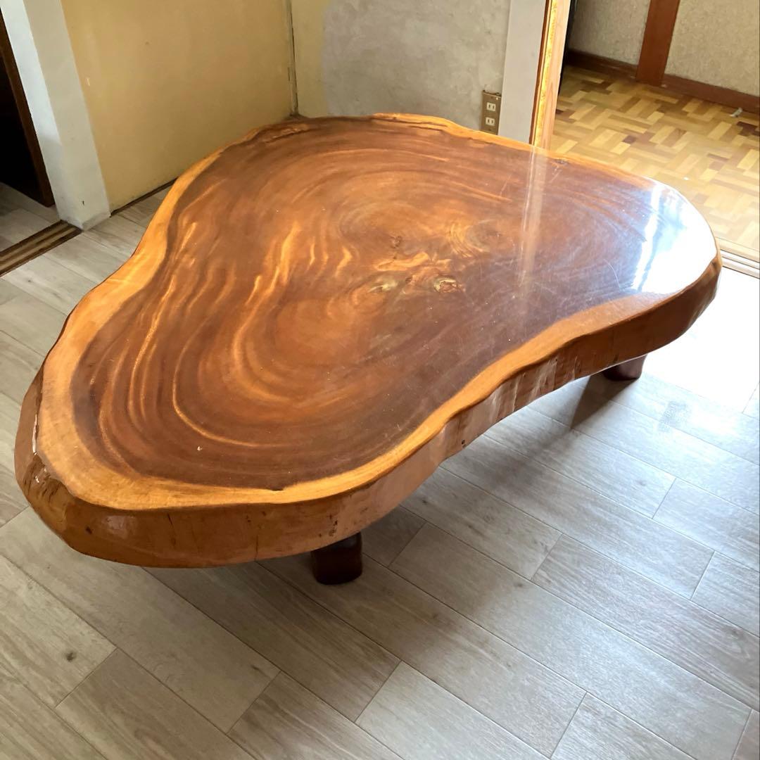 朱雀10cm 欅 けやき 天然木テーブル　ミニ箕のセット