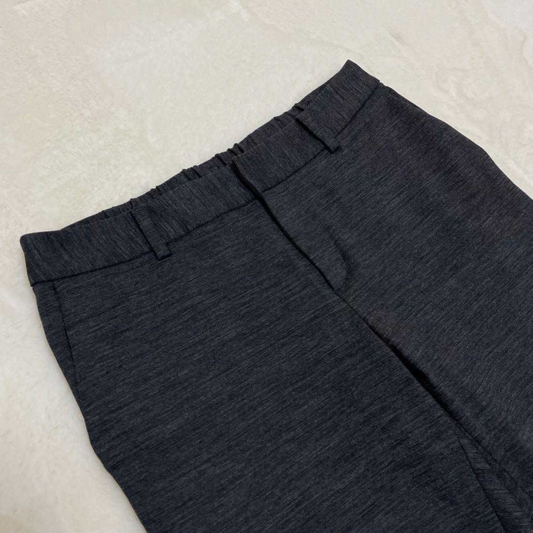 【極美品】グリーンレーベルリラクシング パンツスーツ ノーカラー グレー L