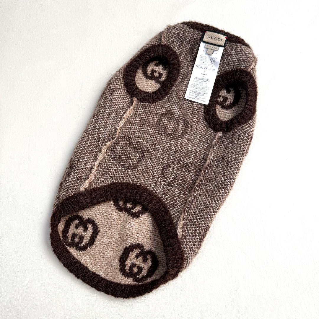 未使用級✨グッチ✨GUCCI✨インターロッキング　ペットセーター　ブラウン　M