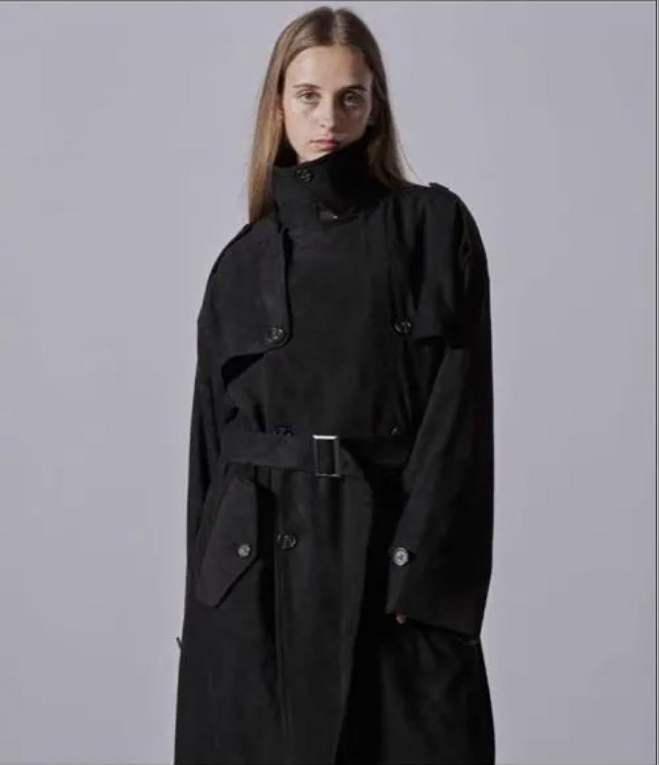 CLEL ダブルテックフェード トレンチコート ブラック