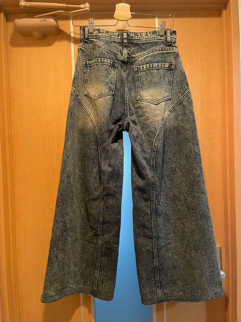 MAISON SPECIAL プリーツスカートレイヤードパンツ　デニム