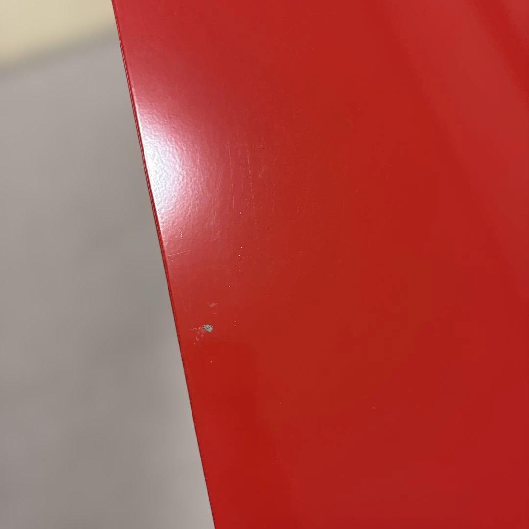 フランフラン３段デスクワゴン スチール製 キャスター付 赤色 日本製