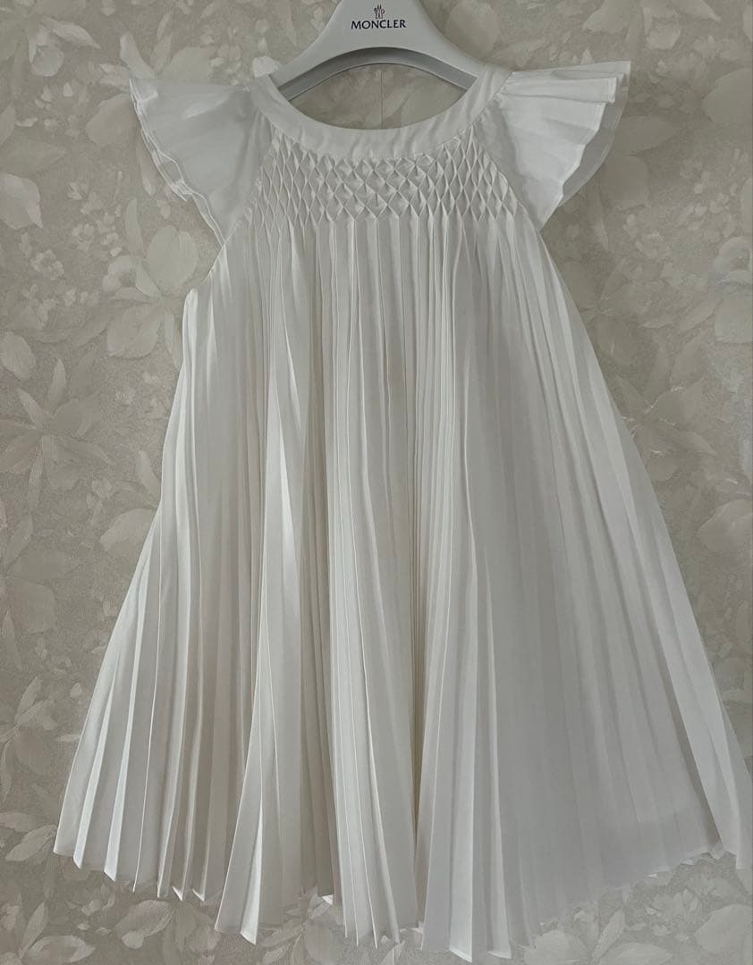 JACADI♡ スモック刺繍プリーツフリル襟ワンピース