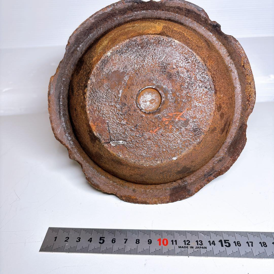 骨董品 南部有坂造　富士形鉄瓶 花草絵図 南部鉄瓶 南部鉄器 在銘 名匠