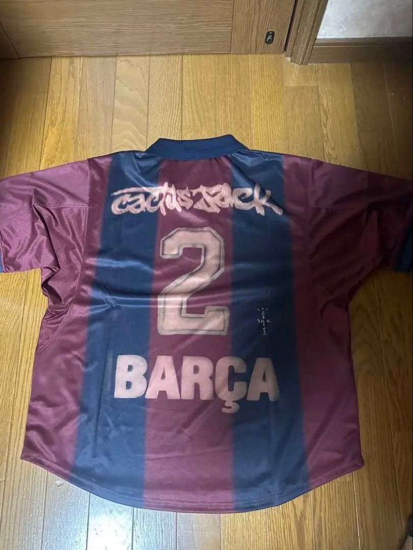 トップス TRAVIS SCOTT/FC BARCELONA RETRO JERSEY M