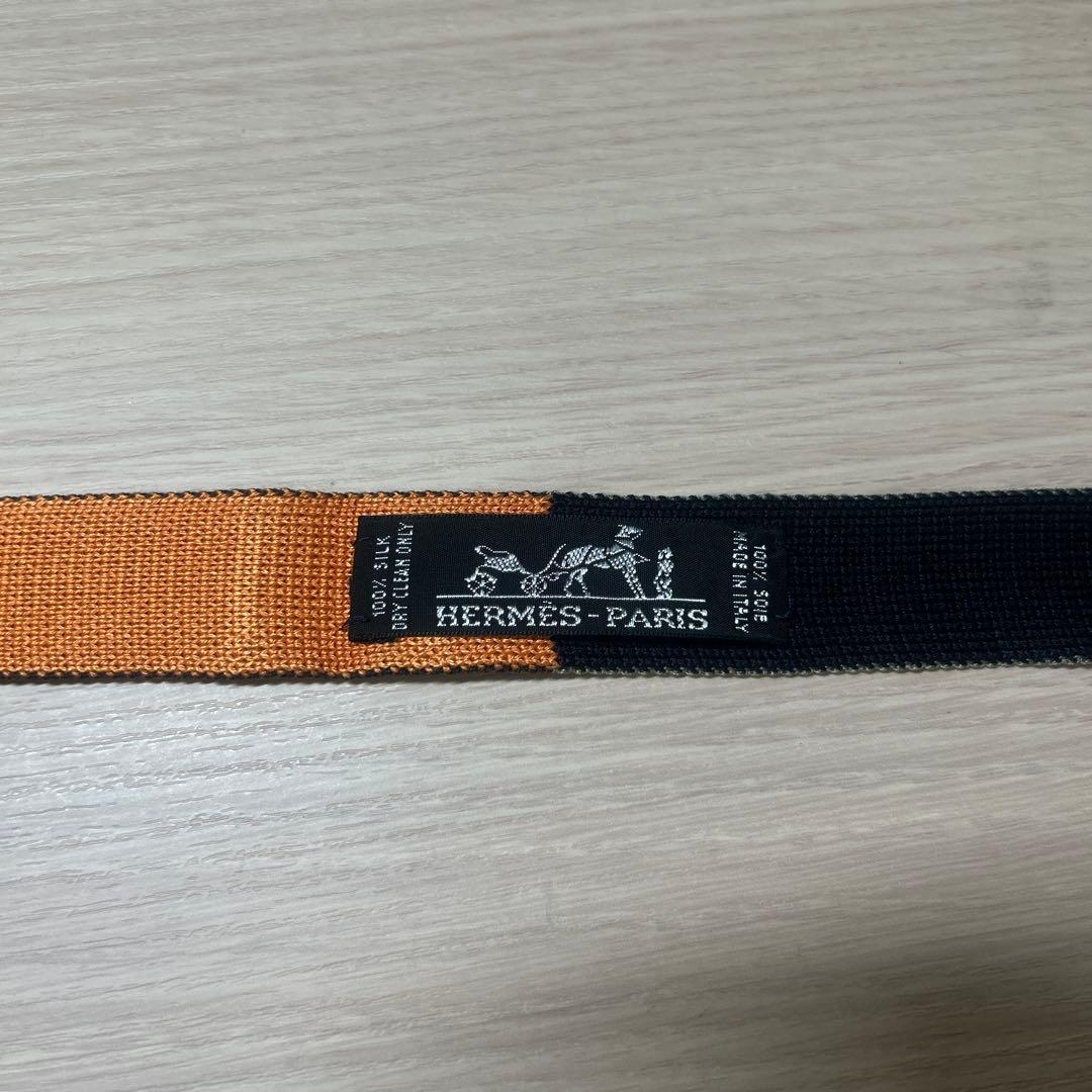 HERMES エルメス ネクタイ 4トーン ニットタイ　メンズ