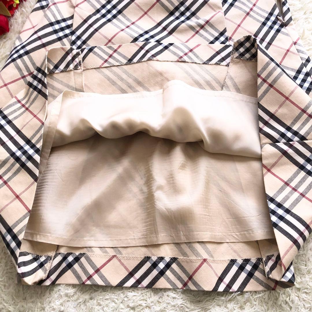 美品♪BURBERRY LONDON♪ノバチェックボックスプリーツスカート　M