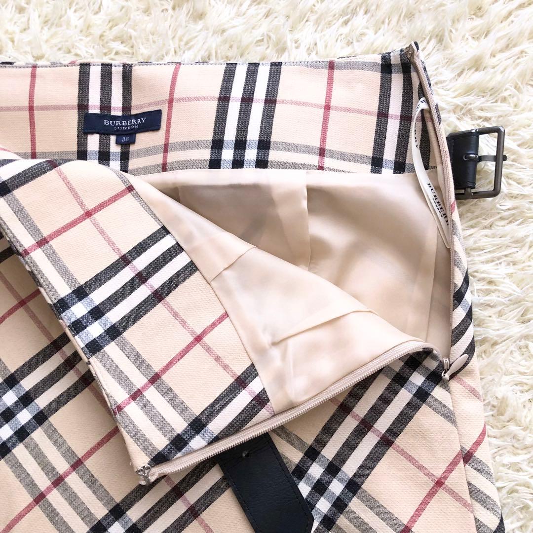 美品♪BURBERRY LONDON♪ノバチェックボックスプリーツスカート　M
