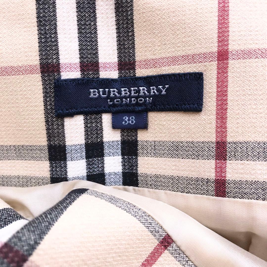美品♪BURBERRY LONDON♪ノバチェックボックスプリーツスカート　M
