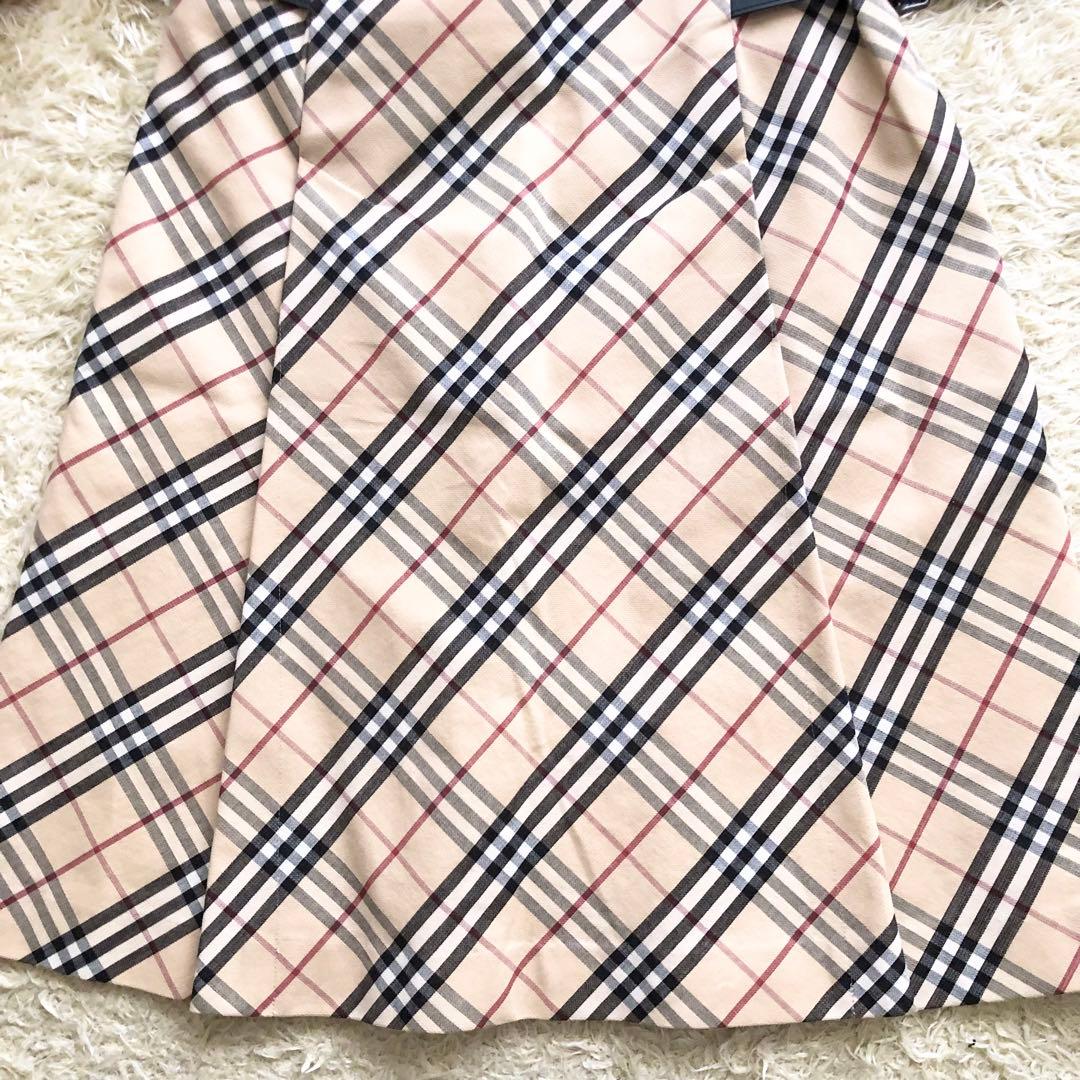美品♪BURBERRY LONDON♪ノバチェックボックスプリーツスカート　M