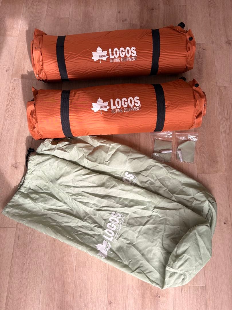 極美品‼️LOGOS ロゴス　55セルフインフレートマット　ソロ2個