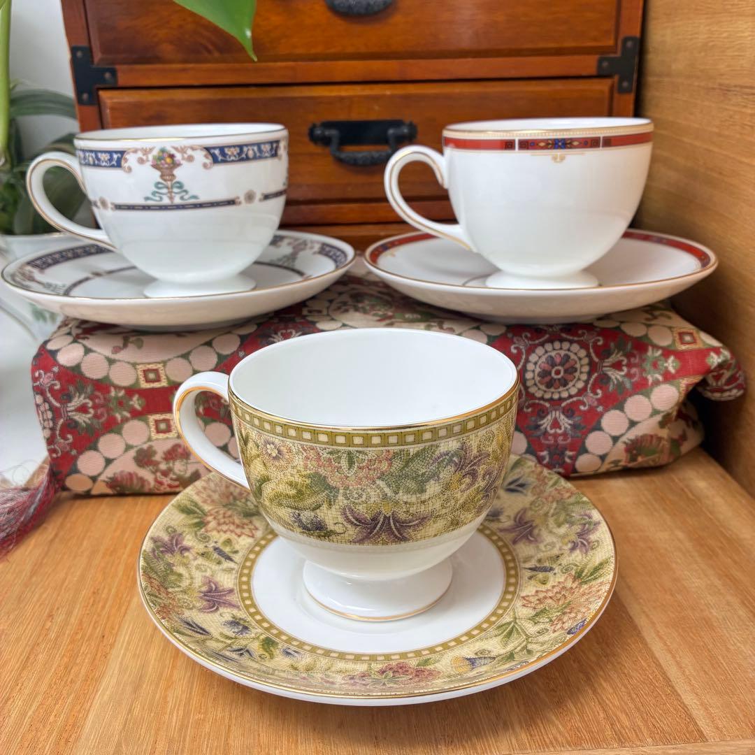 ウエッジウッド　リー　C＆Sコーヒーカップ　フローラルタペストリー6客