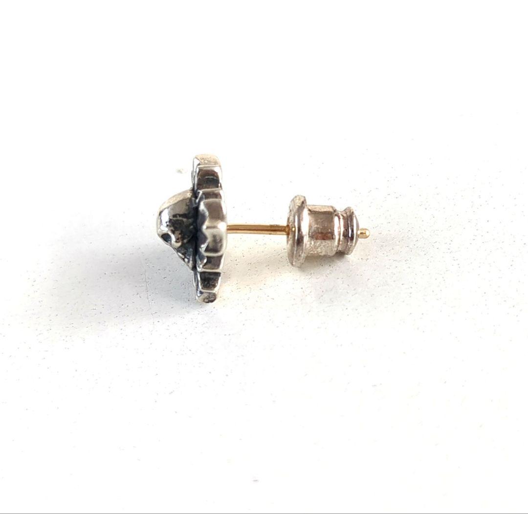 スタンリーゲス*スカルデザイン シルバー ピアス(片耳用)　K18