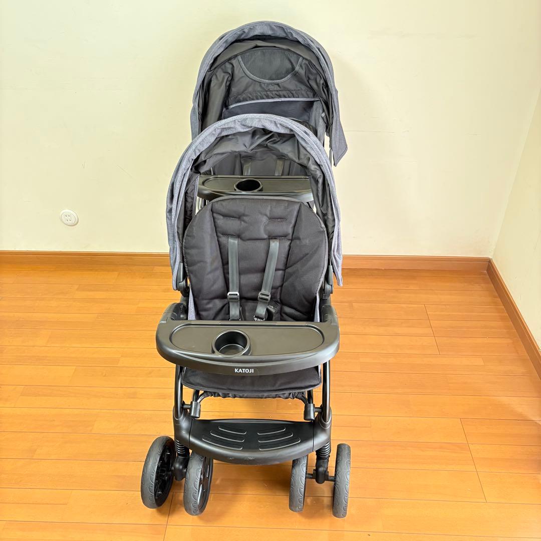 【美品•送料込み】KATOJI カトージ 2人乗りベビーカー 二人でゴーDX