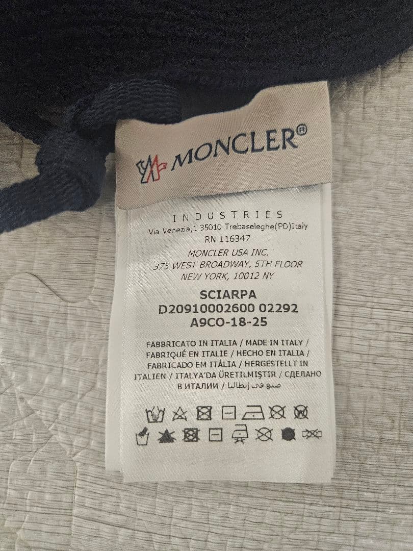 新品正規MONCLER モンクレール マフラー 男女兼用