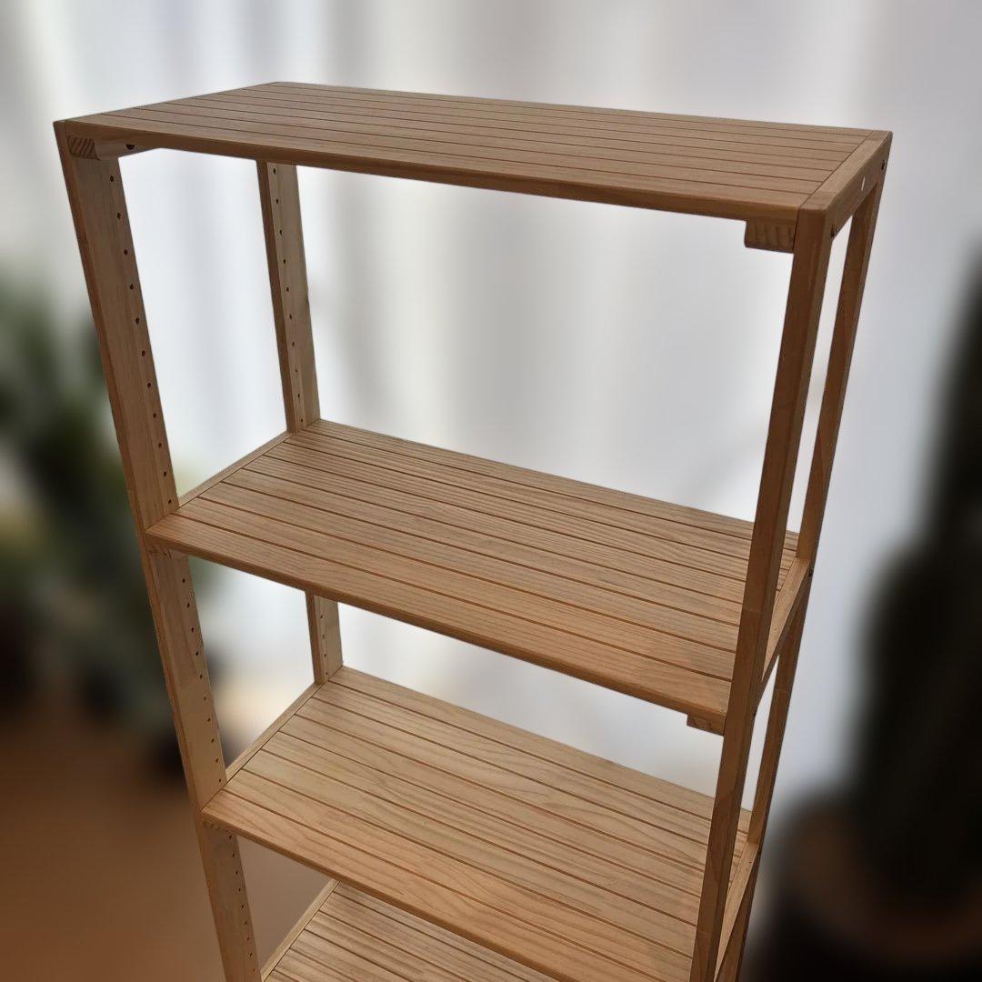 【美品】 無印良品 パイン材ユニットシェルフ 62（58）㎝幅