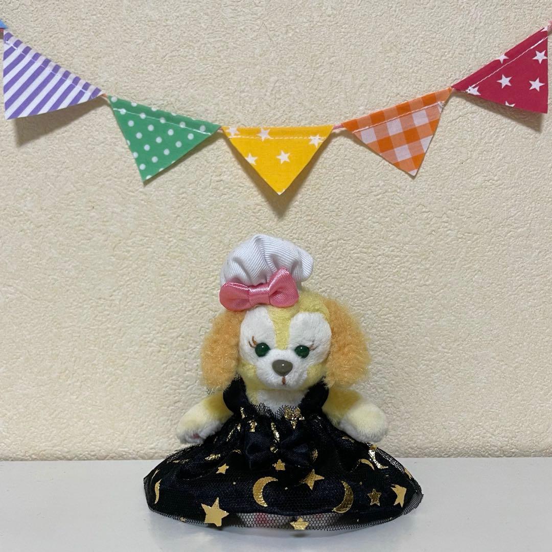 サテン&ゴールド箔プリントチュールワンピース★ぬいぐるみバッジ♡ストラップ用コス