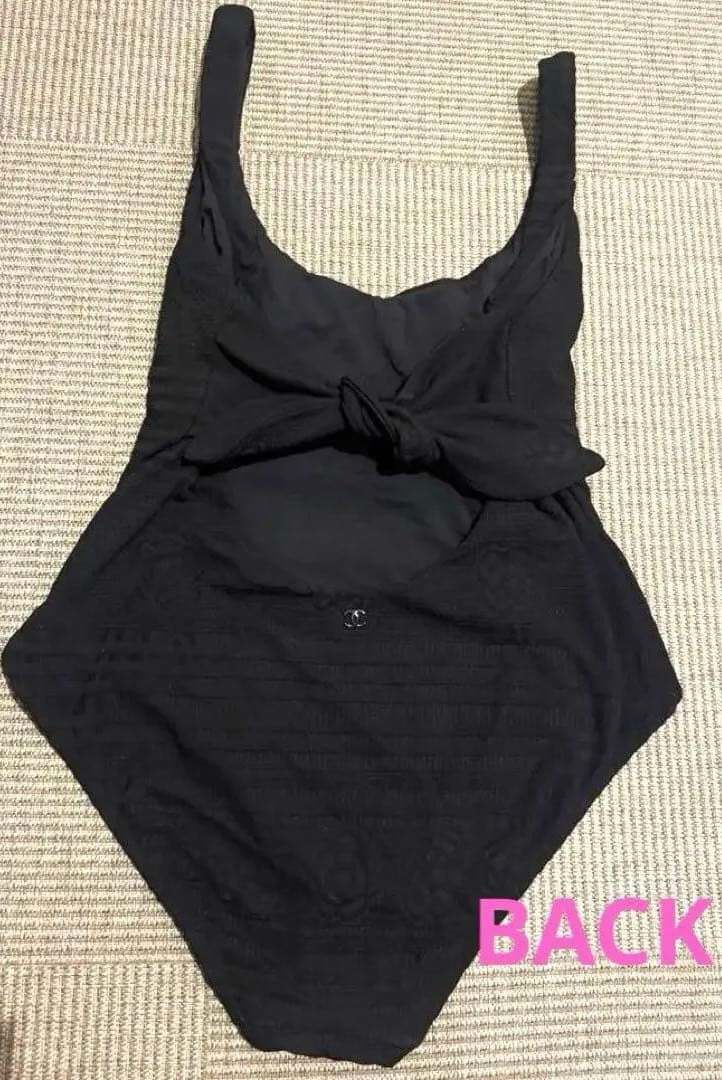 CHANEL カメリア　バックリボン　ワンピース　水着 42