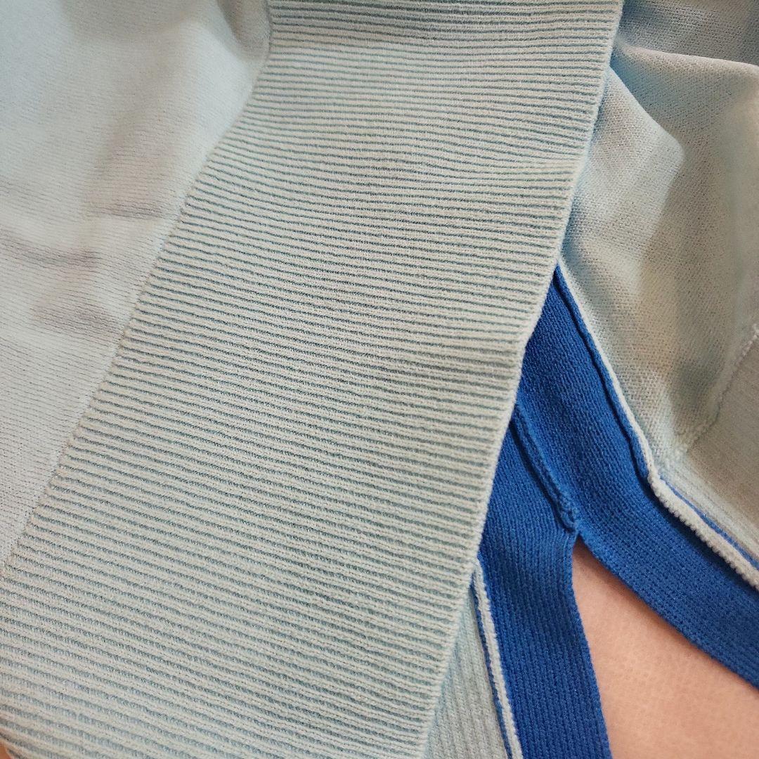 BLUE FRONCE ロゴ入り ニットセーター 長袖　オーバサイズ