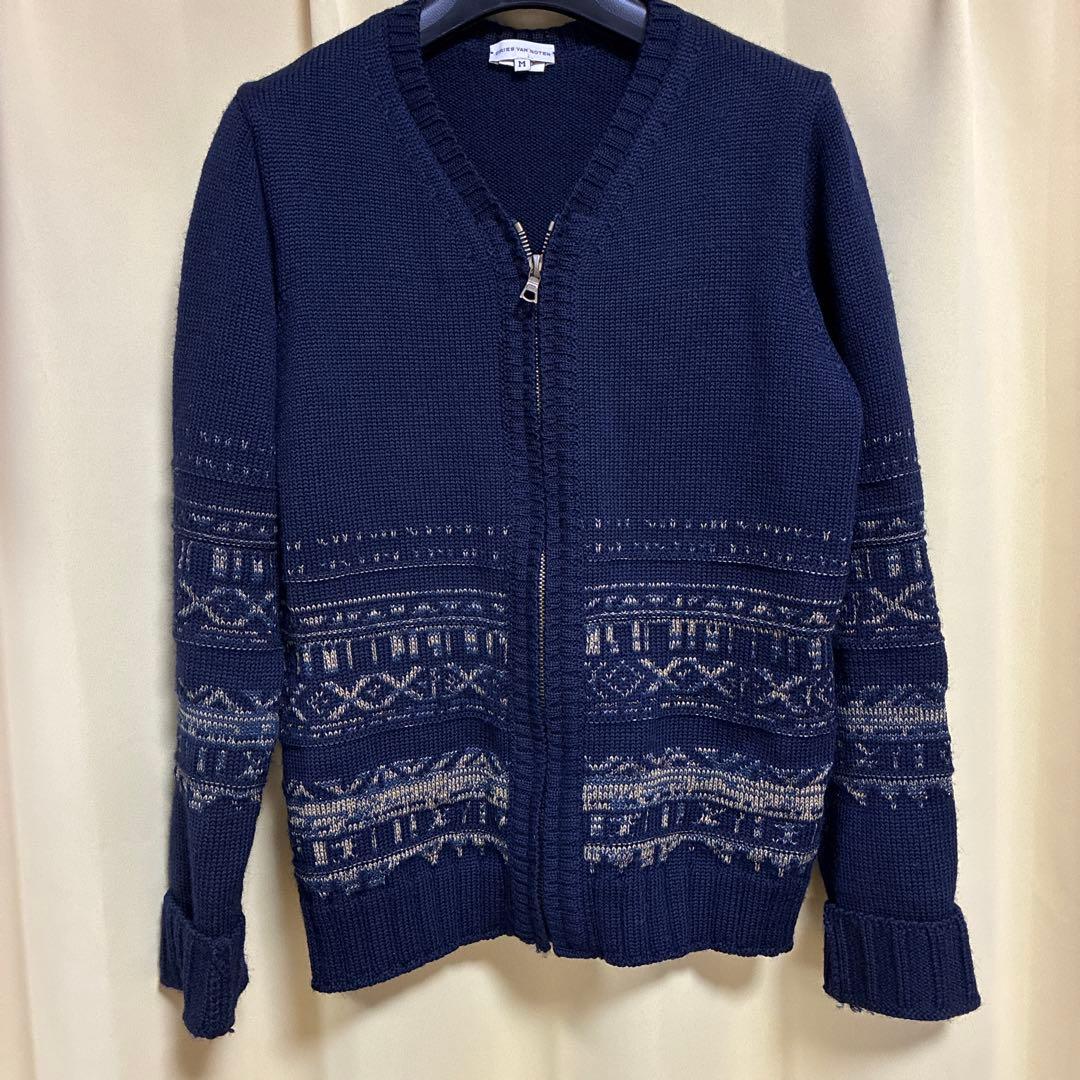 DRIES VAN NOTEN ネイビー カーディガン M