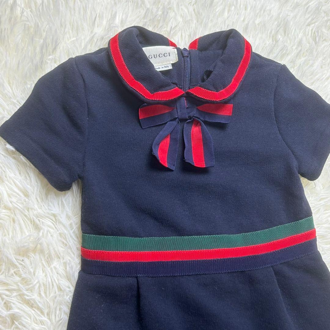 【現行タグ☆美品】GUCCI カットソー ワンピース シェリーライン リボン