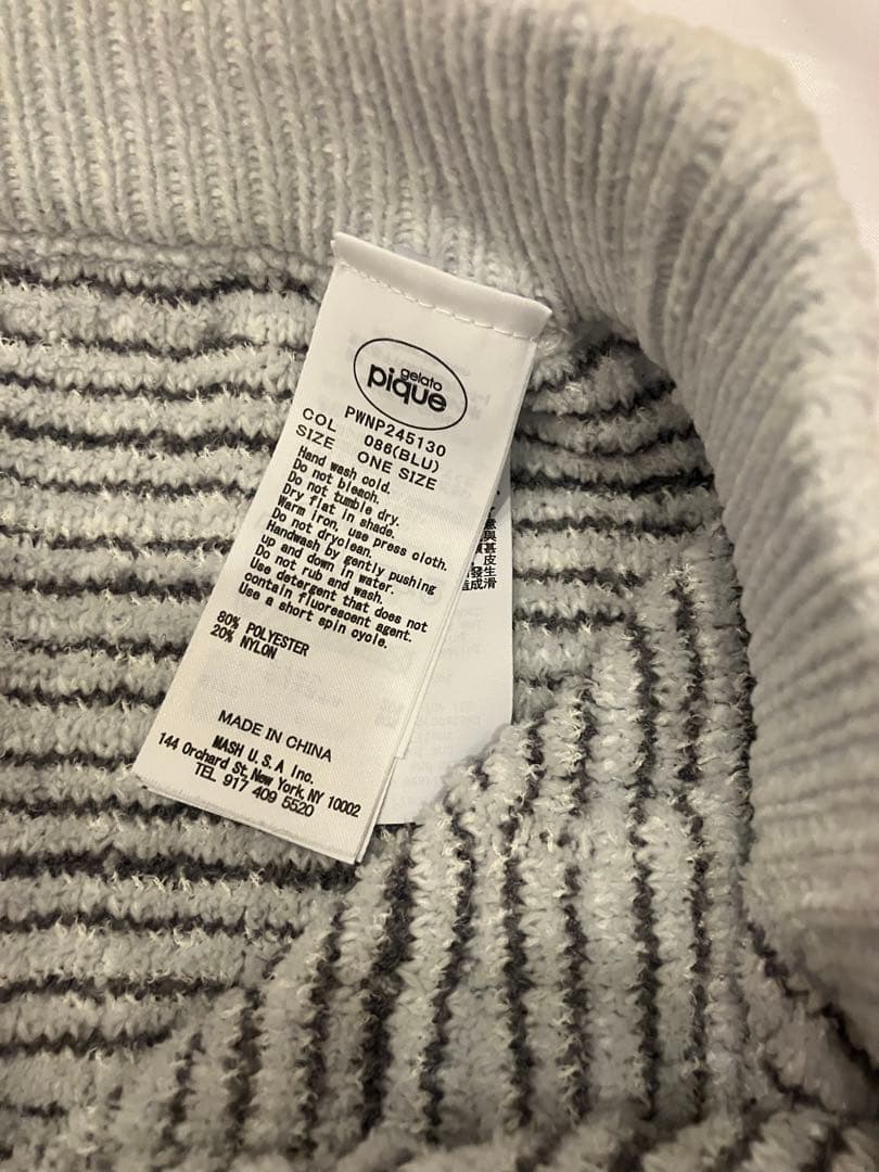 未使用ジェラートピケ　チェック柄カーディガン&ロングパンツセット