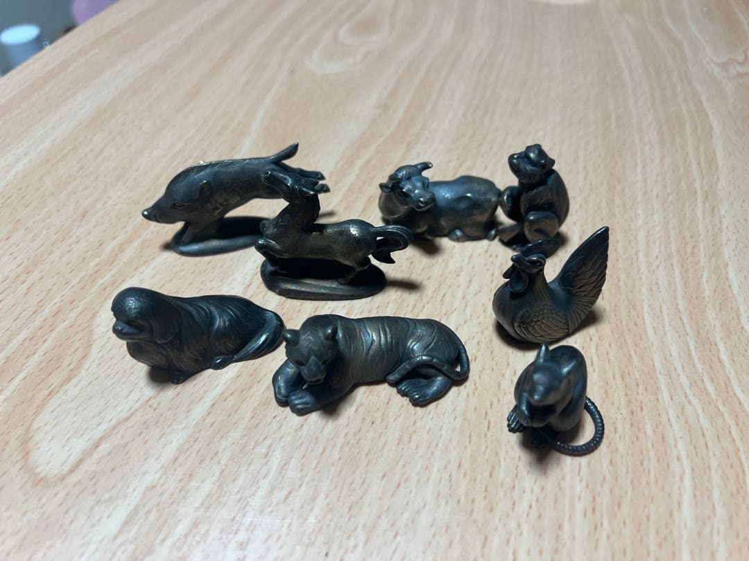 【純銀刻印あり】干支の置物8体セット