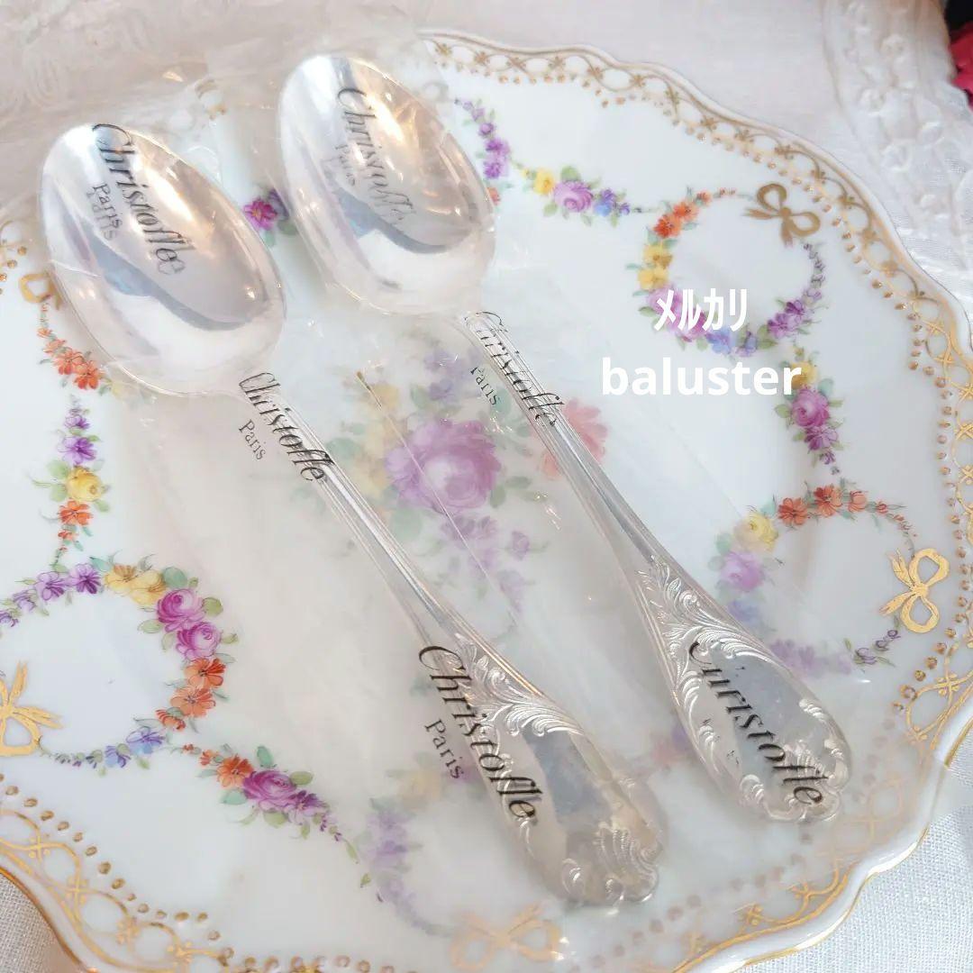 Bクリストフル　マルリー　希少　デザートスプーン　クリストフルシルバー