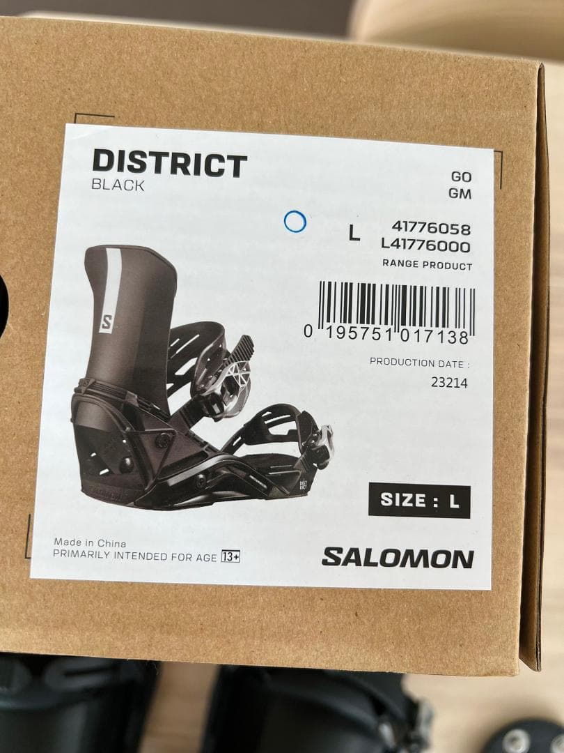 【新品！】SALOMON（サロモン）DISTRICT　スノーボードビンディング
