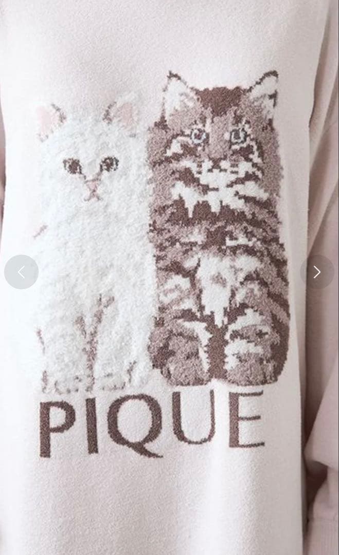 ジェラートピケ gelato pique ツインズキャットジャガードワンピース