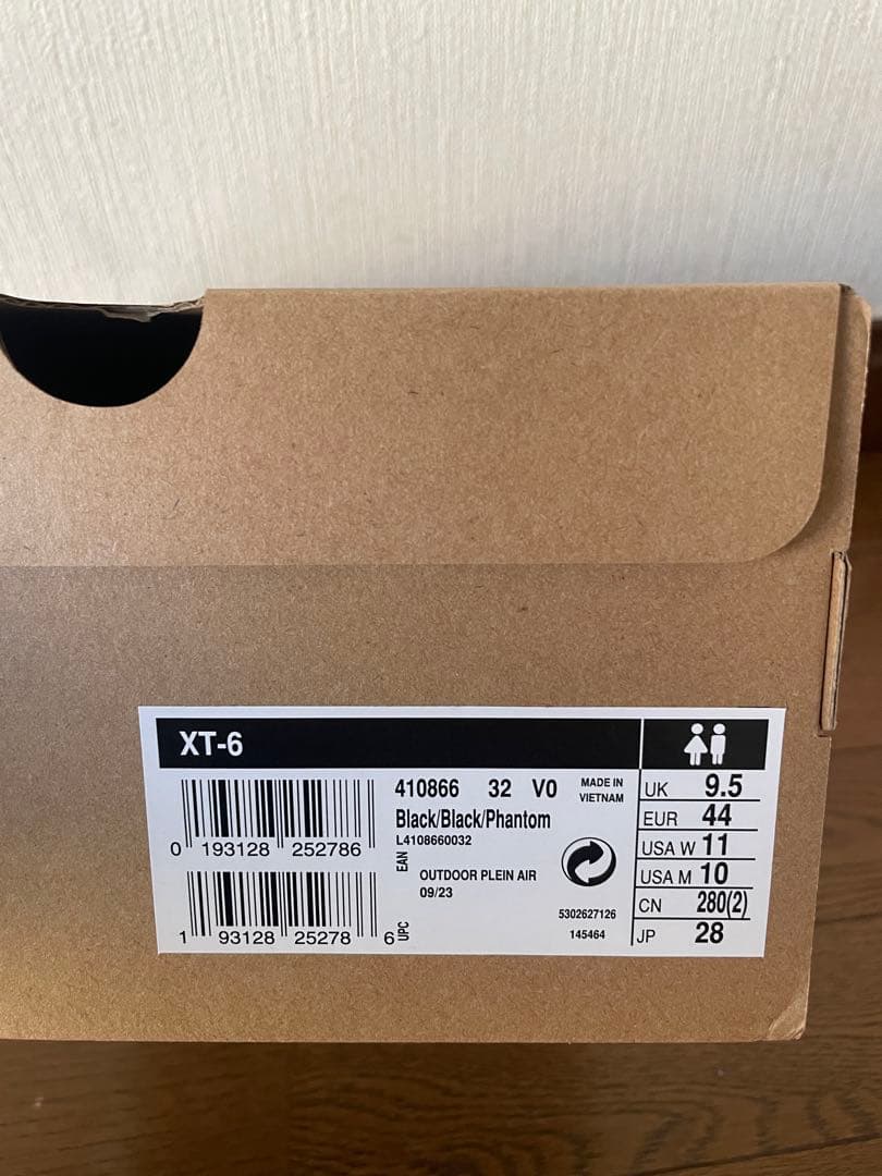 SALOMON XT-６　28センチ