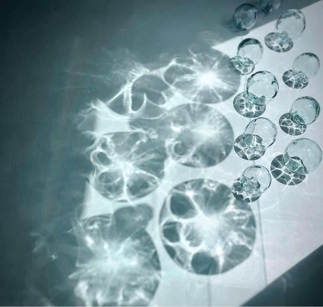 おおやみぶよ　ガラス玉　オブジェ