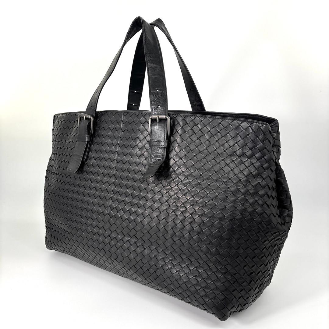 極美品 ボッテガ ヴェネタ イントレチャート レザー ラージ トートバッグ