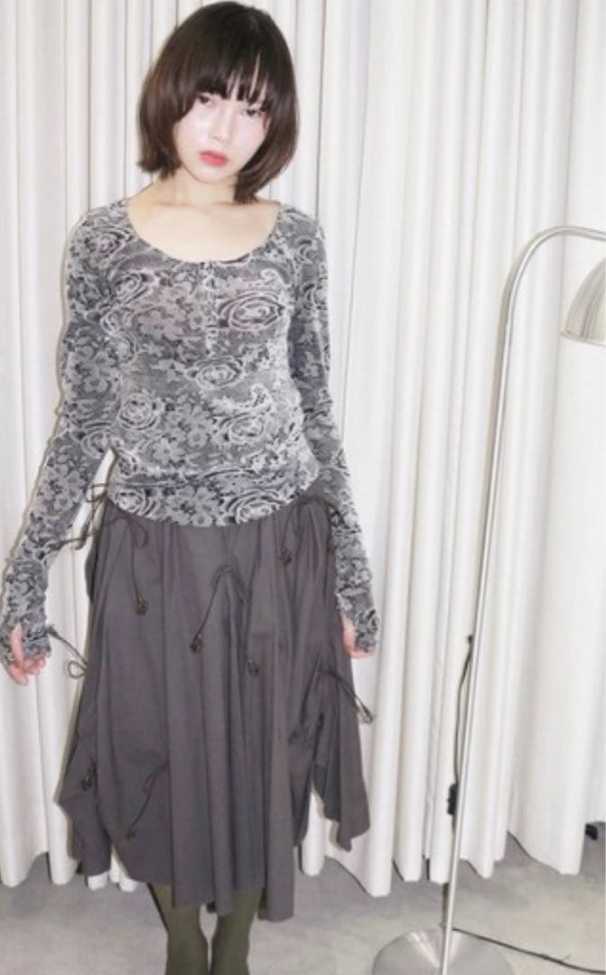 musubore/シャーリングリボンスカート