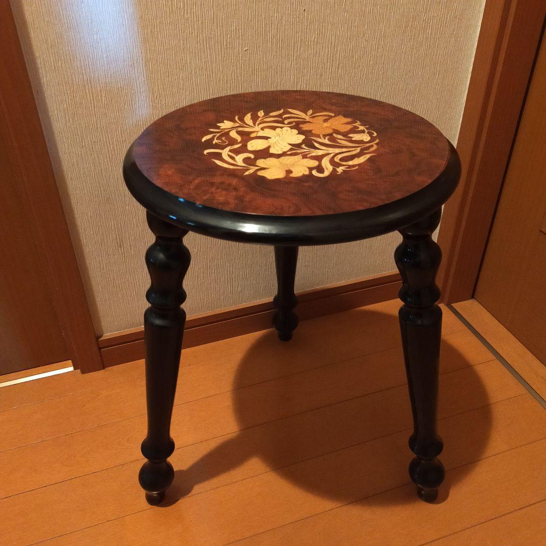【週末値下げ中】イタリア製/象嵌サイドテーブル