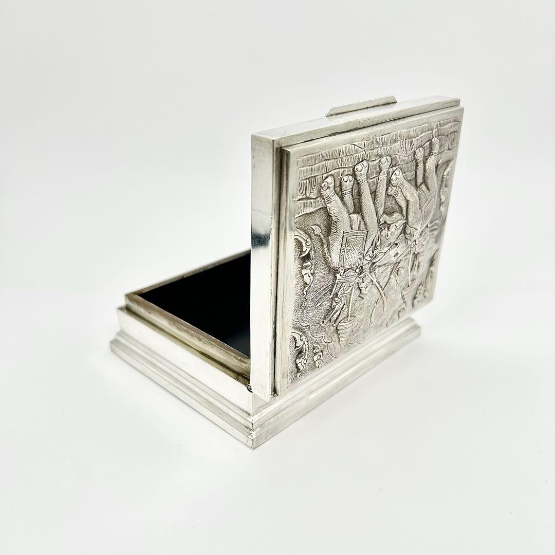 希少 アンティーク 象 銀 STARING 925 小物入れ ケース