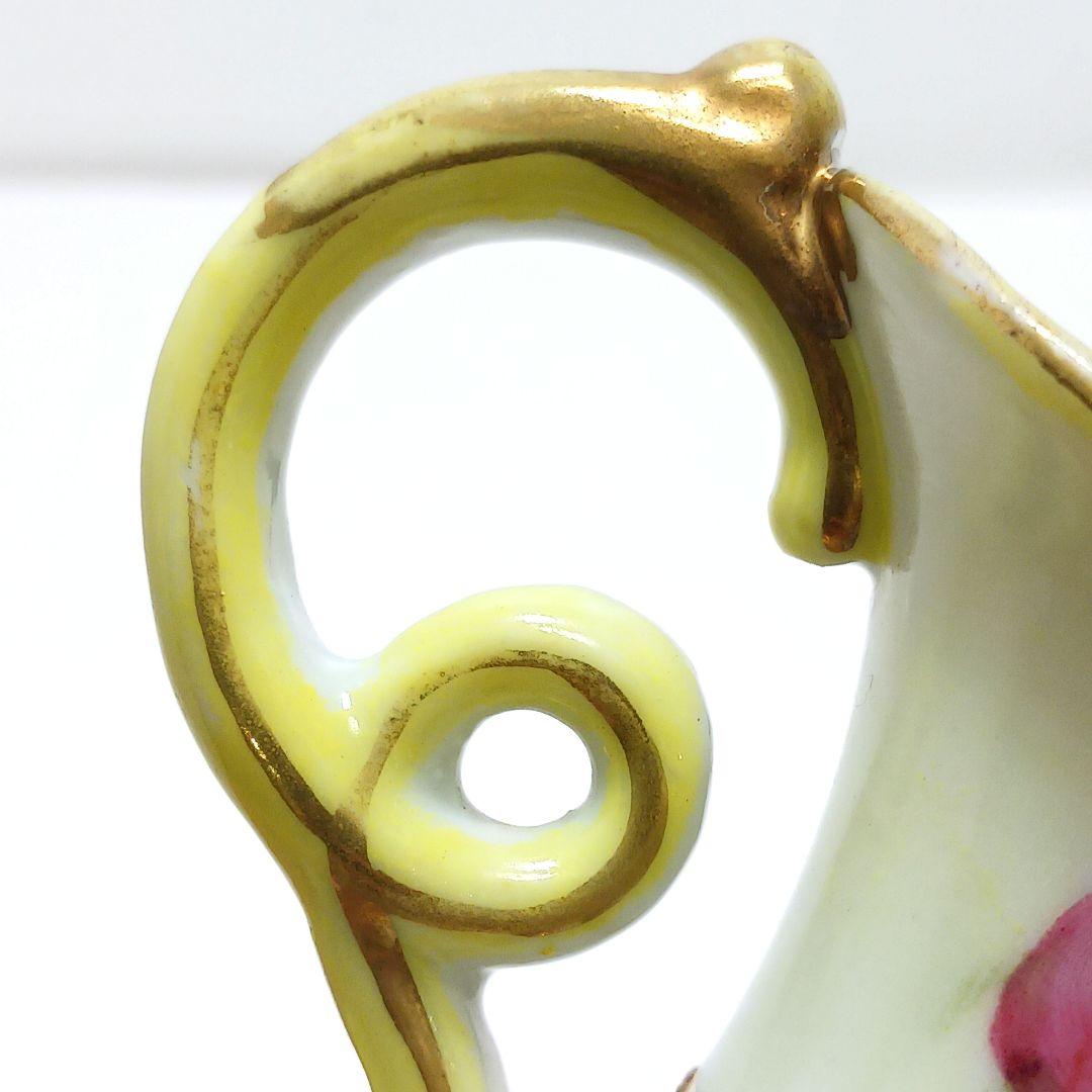 Y3036-1 オールドニッポン ハンドペイント 花絵 花瓶　　L