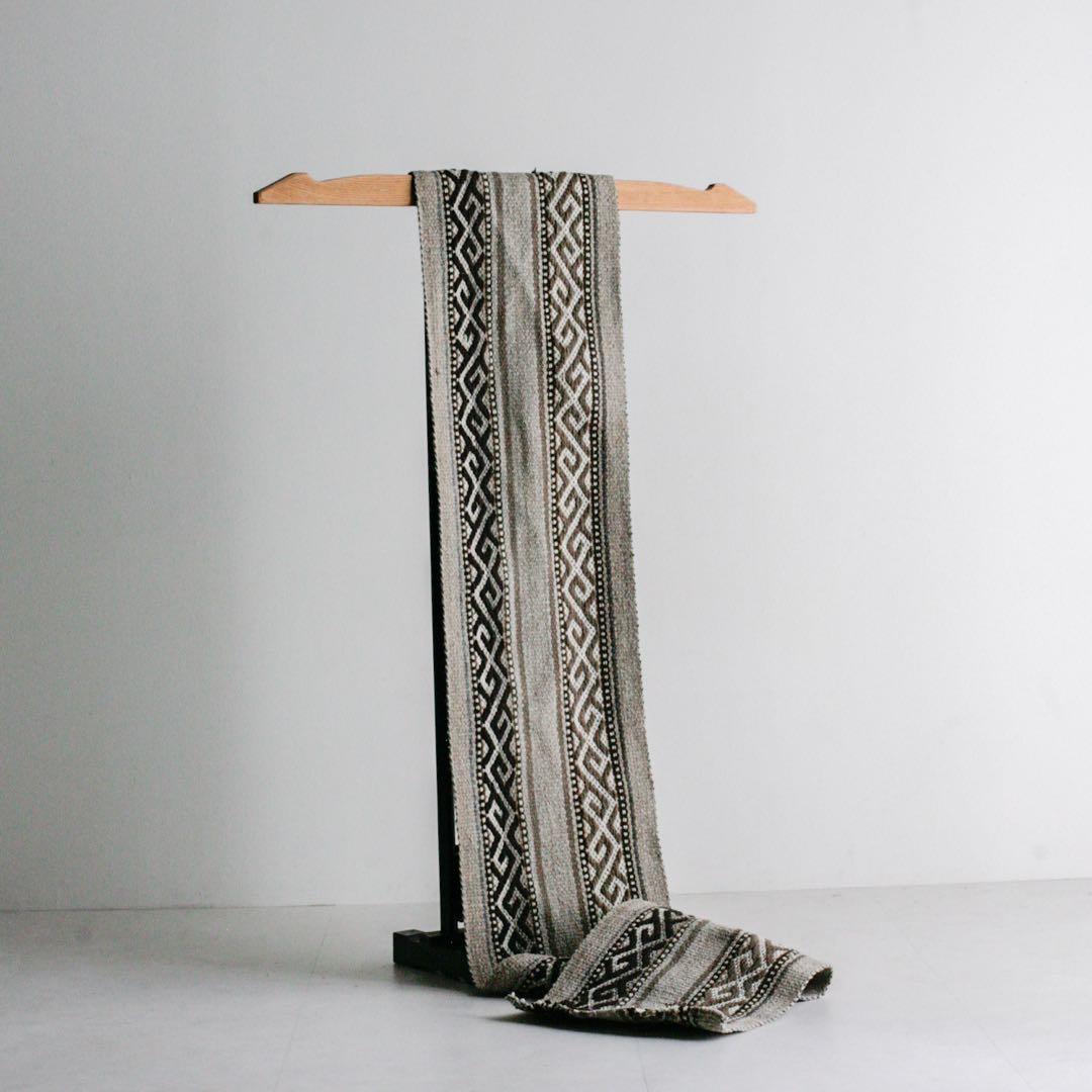 199cm×33cm キリムラグ　ランナーラグ　ウール　コットン　ネイティブ柄